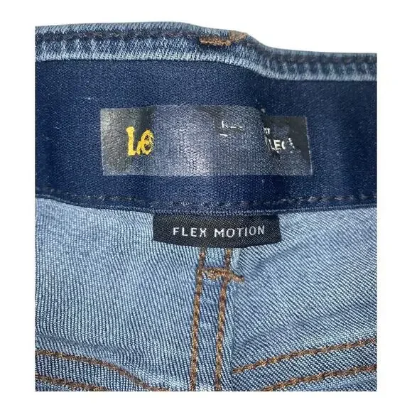 Lee Flex Motion Straight Leg Women's Classic Denim Jeans Stretch Size 12 Short - Picture 5 of 6
